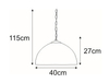 Lampa wisząca K-P162208 pokryta masą perłową multikolor