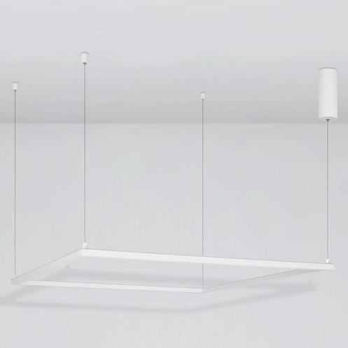 LAMPA wisząca JAEN LE41428 Luces Exclusivas minimalistyczna OPRAWA kwadratowy ZWIS LED 50W 3000K metalowy biały