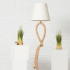 Podłogowa lampa lina Sailor 94979/09 z abażurem biała brązowa