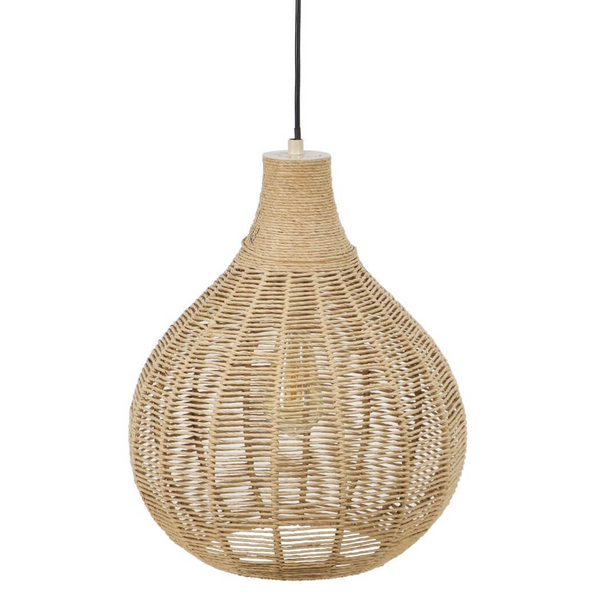 Salonowa lampa wisząca JANNE 366790136 pleciona japandi beżowa