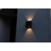 Kinkiet LAMPA ścienna GEMINI BEAMS 5104003012 Lutec kwadratowa OPRAWA elewacyjna LED 10W 3000K metalowa IP54 czarna