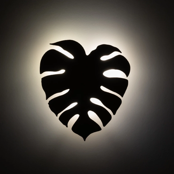 Dekoracyjna ścienna lampa Monstera Sabia 10626 liść monster beżowy