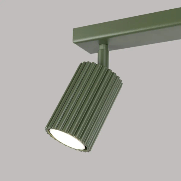 Podwójna lampa sufitowa KARBON SL.1618 tubki ryflowane zielone