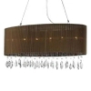 Owalna lampa wisząca SIDNEY AZ1839 Azzardo abażurowa brązowa