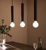 Nowoczesna lampa wisząca Sencillo do salonu tuby czarne
