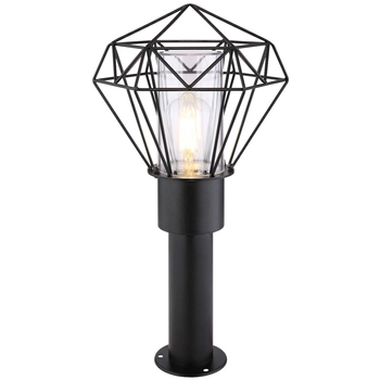 Zewnętrzna LAMPA stojąca HORACE 31356 Globo ogrodowa OPRAWA metalowy druciak outdoor IP44 czarna