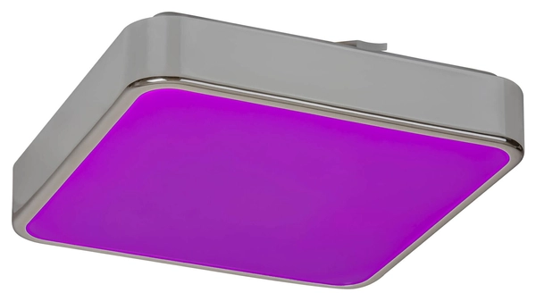 Sufitowa LAMPA plafoniera WOLIMIR 2982 Rabalux metalowa OPRAWA plafon LED RGB 22W 3000K - 6000K kwadratowy IP44 chrom