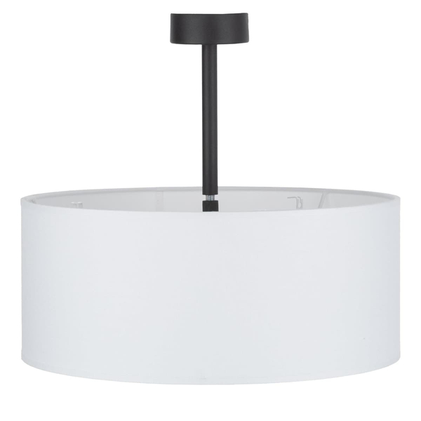 Sypialniana lampa sufitowa Rondo 4243 TK Lighting okrągła z tkaniny biała
