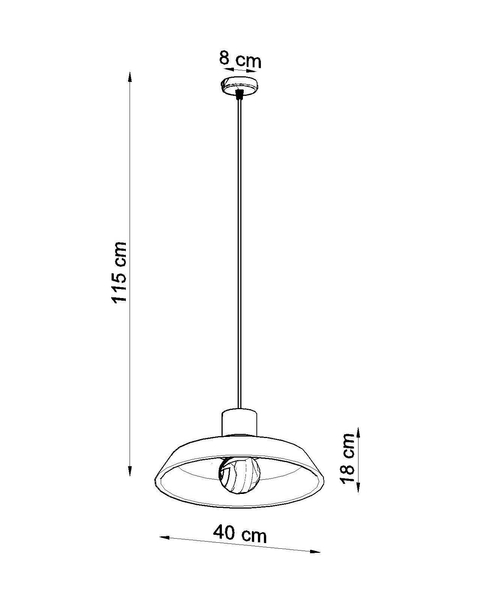 LAMPA wisząca SL.0282 okrągła OPRAWA betonowy zwis skandynawski beton OUTLET