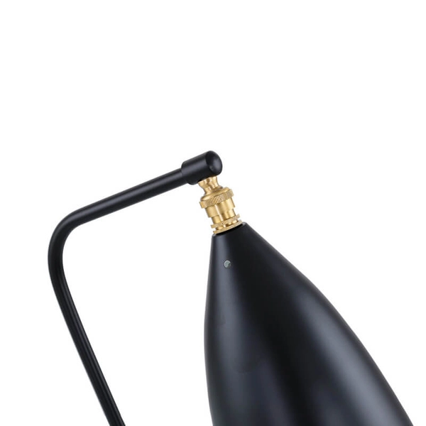 Metalowa lampa stołowa Sotto stojąca do gabinetu czarna