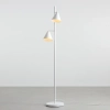 Podłogowa lampa do salonu FORM 1108A_2 metalowa biała