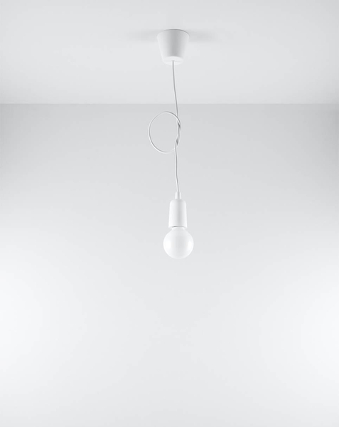LAMPA wisząca SL.0569 industrialna OPRAWKA zwis na żarówkę biały