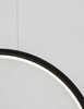 Lampa wisząca ring Fria LE41394 Luces Exclusivas kula LED 256W 3000K czarna