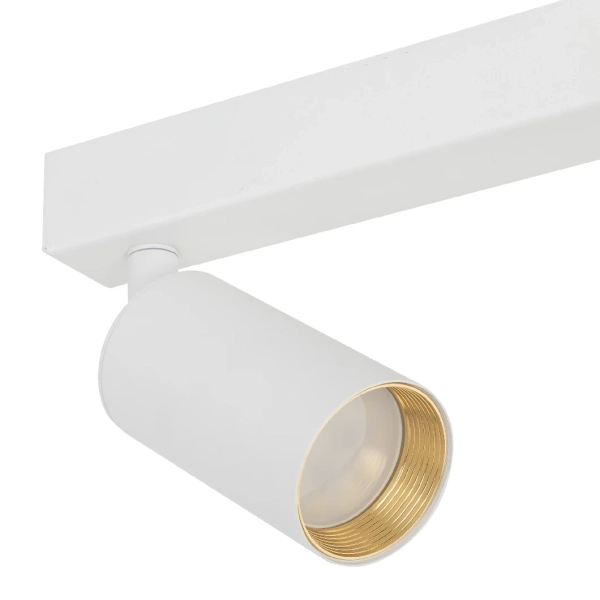 Podwójna lampa sufitowa Amis 10795 do jadalni metalowy biały złoty