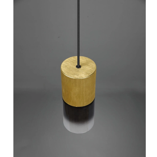 Wisząca lampa szklana Robin 310600154 tubka loftowa czarna złota