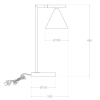 Stołowa lampa Libro ABR-LSV-E27 Abruzzo regulacja marmur złoty