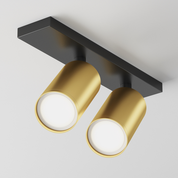 Lampa sufitowa Focus S C051CL-U-02BMG Maytoni reflektory nad stół czarne złote