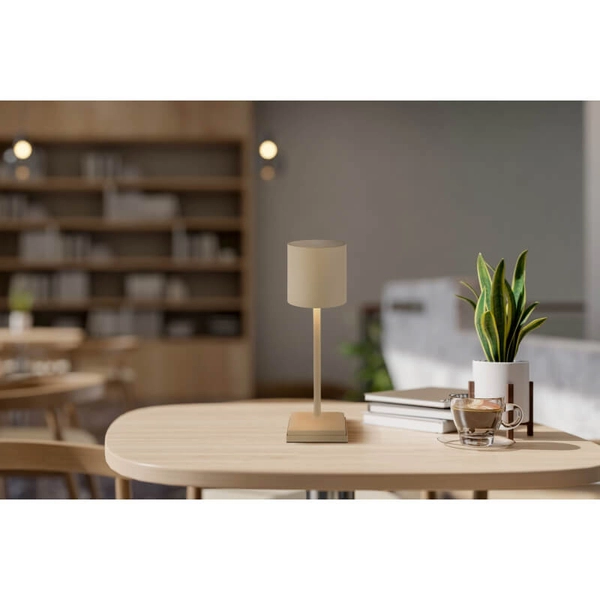 Abażurowa stojąca lampa Dixon 58487S LED 1,5W 2900K dotykowa beżowa