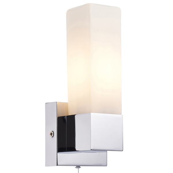 Kinkiet łazienkowy Square 39627 Saxby IP44 szkło matowe chrom