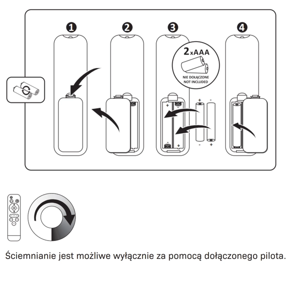 Plafon okrągły z pilotem Desert 324313 LED 72W 3000-6000K IP44 biały