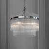 Lampa wisząca na łańcuchu Marietta 104113 szklana chrom