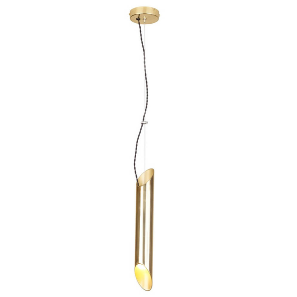 Pojedyncza lampa wisząca Libra MZ5013 Milagro punktowa tubka złoty