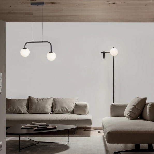 Loftowa LAMPA wisząca UBEDA LE41804 Luces Exclusivas modernistyczna OPRAWA szklane kule LED 16W 3200K zwis biały czarny