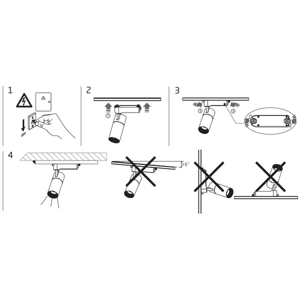 Reflektor szynowy 1-fazowy Profile Tinos 10387 Nowodvorski LED 20W 4000K tuba czarny