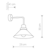 Kinkiet LAMPA ścienna CRAFT 9151 Nowodvorski metalowa OPRAWA industrialna na wysięgniku czarna biała