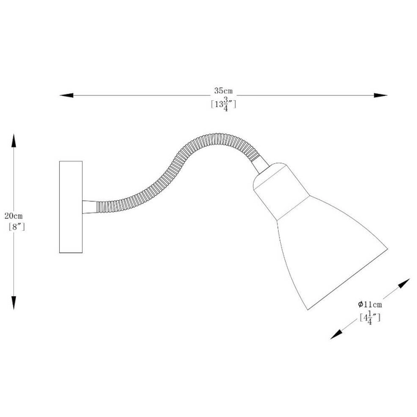 Kinkiet ścienny na peszlu Mora A6008 Zumaline metalowy do gabinetu czarny