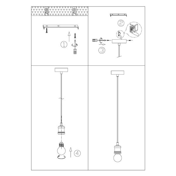 Zawieszenie do lampy wiszącej Waco WAC0164 Dar Lighting czarne