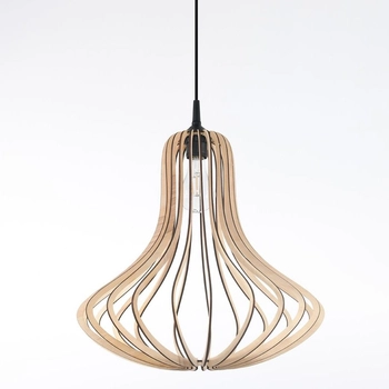 Skandynawska lampa wisząca SL.0641 drewniana klatka do holu