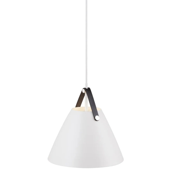 Minimalistyczna lampa wisząca Strap 84333001 Nordlux biała
