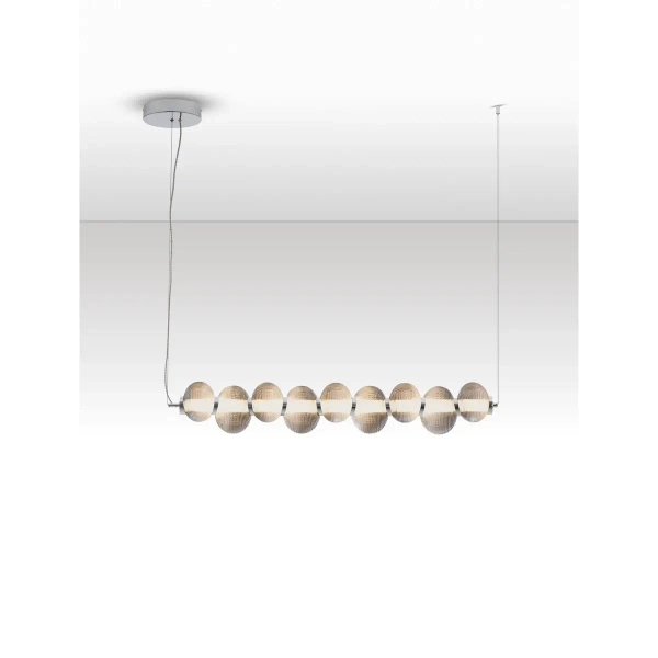 Wisząca lampa do jadalni TANVERA LE45209 LED 30W 3000K szklana szara