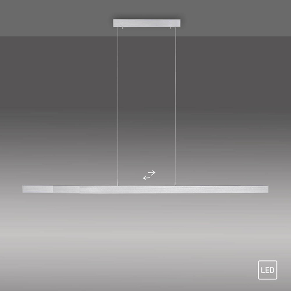 Wisząca lampa liniowa Luzi do salonu LED 13W 3000K aluminium