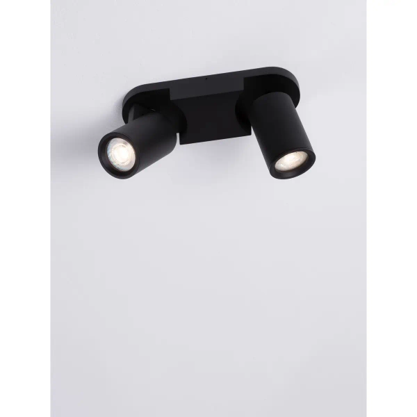 Metalowa lampa sufitowa LUNBIRA LE45660 tubki podwójne czarne