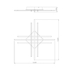 Nowoczesna lampa sufitowa Cross listwy LED 48W chrom