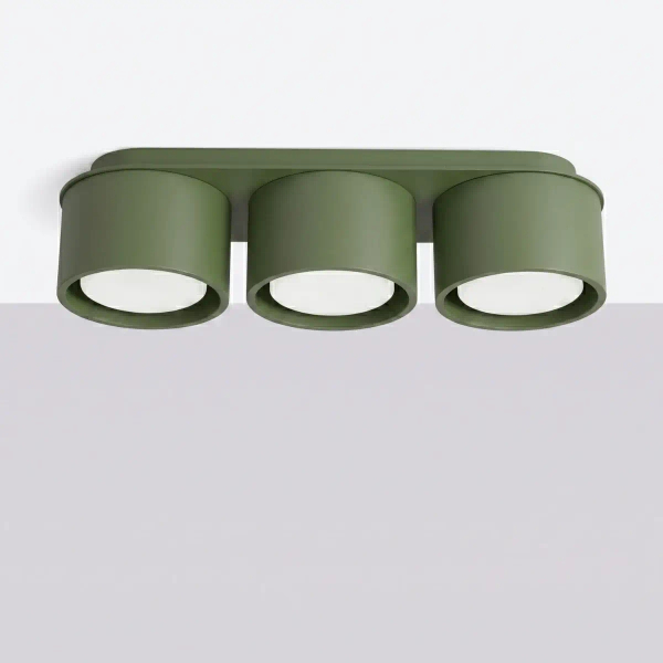 Potrójna sufitowa lampa MODO oliwkowa SL.2464 3xGx53 tubki