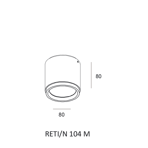 Lampa nasufitowa Reti 310401131 Elkim LED 4,5W 3000K okrągła aluminium czarny