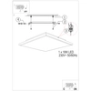 Sufitowa lampa Doro 41594D1M LED 18W 3000K square mosiądz biała