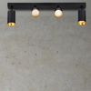 Sufitowa lampa nowoczesna Maribel listwa z regulacją czarna złota