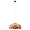 Szklana wisząca lampa nad stół Dragonfly 64079 na łańcuchu tiffany beżowa