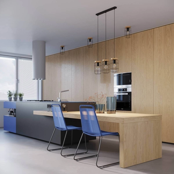 Potrójna lampa wisząca Gotto SL.1264 loft na listwie czarna