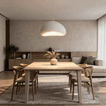 Lampa wisząca nad stół Nube LP-0030/1P 50cm WH skandynawska biała