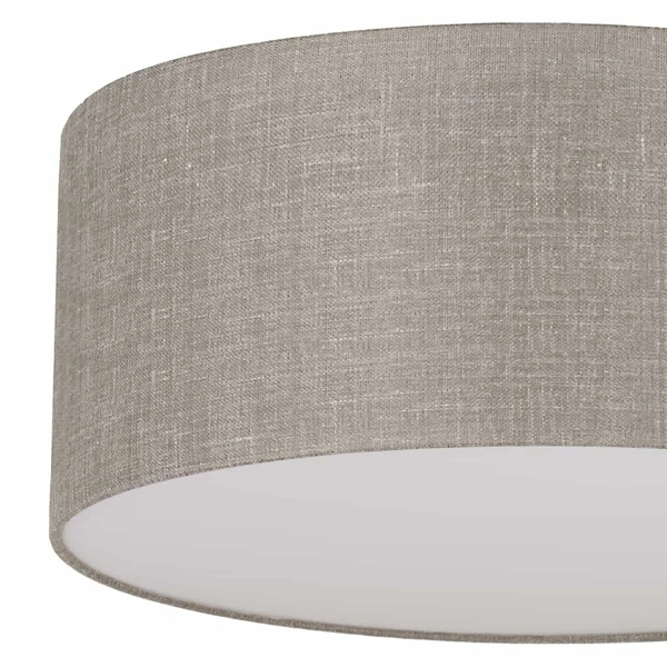 Lampa sufitowa do sypialni lniany klosz Rondo 5636 TK Lighting szara beżowa