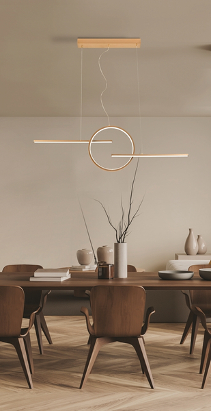 Ledowa lampa na listwie Lauren AZ5258 38W 3000K ring złota