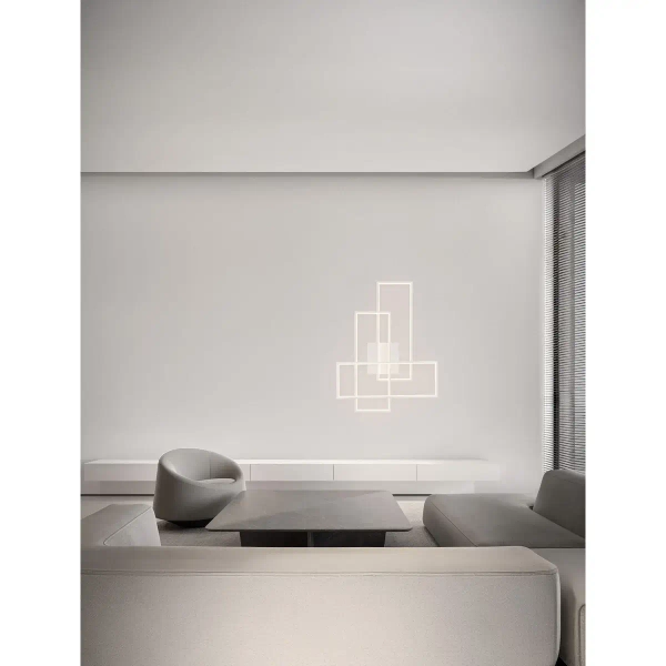 Lampa ścienna do salonu DENVERA LE45477 LED 48W 3200K ramki białe