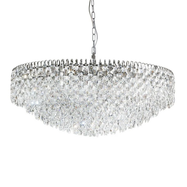 Żyrandol BURANO chrom przezroczysty AZ6907 1xE14 glamour