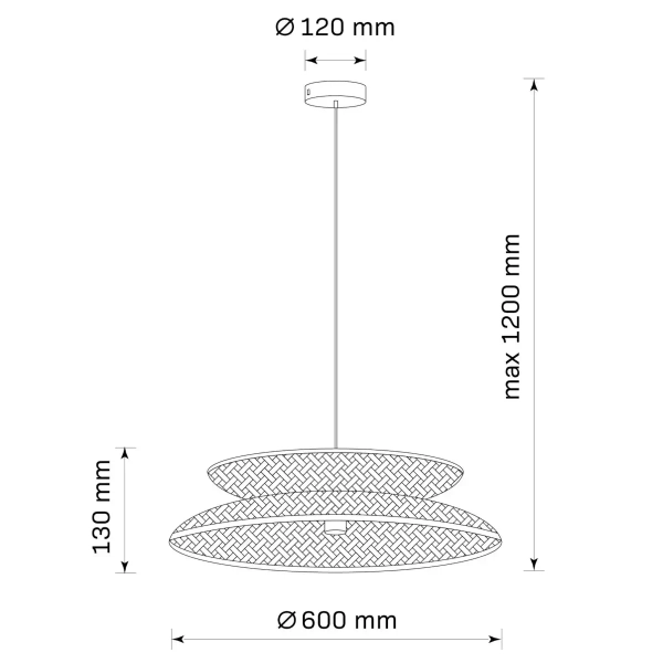 Bambusowa lampa wisząca Bali 329103 ekologiczna nad stół beżowa