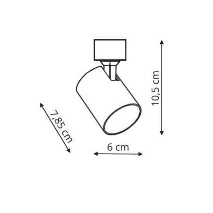 LAMPA sufitowa SNOW LP-731/1R WH Light Prestige metalowa OPRAWA tuba do 1-fazowego systemu szynowego biała